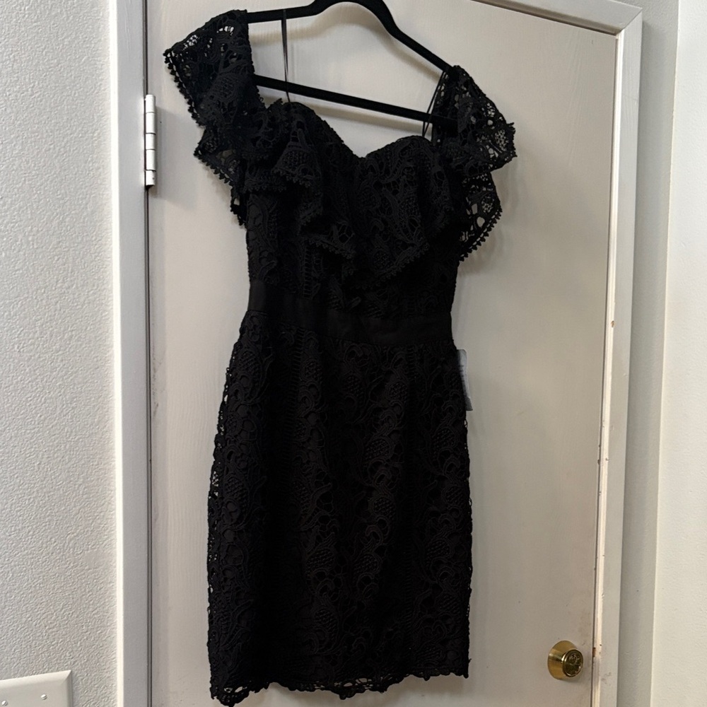 Elegant Cocktail Dress Black Lace Dress Adelyn Rae